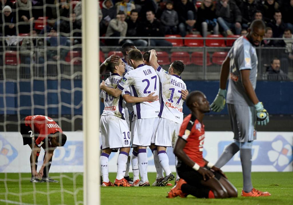 Com dois gols do tunisiano Ben Yedder, o Toulouse venceu fora de casa e avançou (foto: Damien Meyer/AFP)