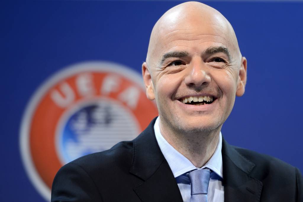Gianni Infantino é o maior rival de Khalifa na disputa pela presidência da Fifa (Foto: Fabrice Coffrini/AFP)