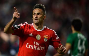 Jonas é o atual artilheiro do Português e quer ajudar o Benfica a chegar à liderança (Foto: Patrícia de Melo/AFP) 