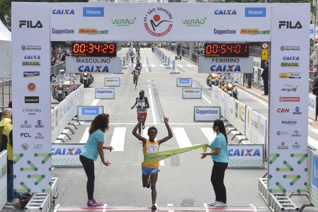 Entre as mulheres, a etíope Yimer Wude Ayalew venceu pelo segundo ano consecutivo (Foto: Djalma Vassão/Gazeta Press)