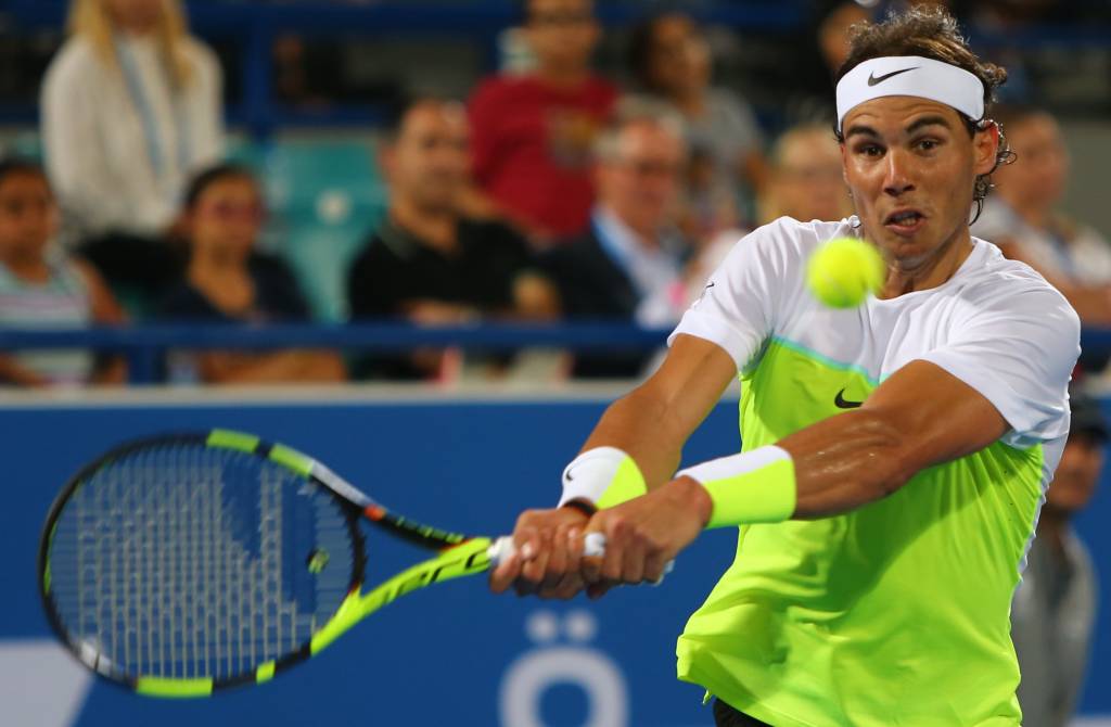 No último fim de semana, Rafael Nadal foi campeão do torneio amistoso de Mubadala, em Abu Dhabi (Foto: Marwan Naamani/AFP)  