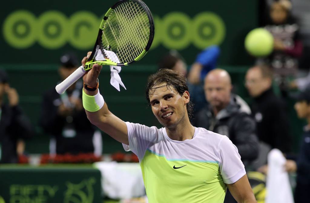 Rafael Nadal levou susto, mas conseguiu avançar (Foto: Karim Jaafar/ AFP)