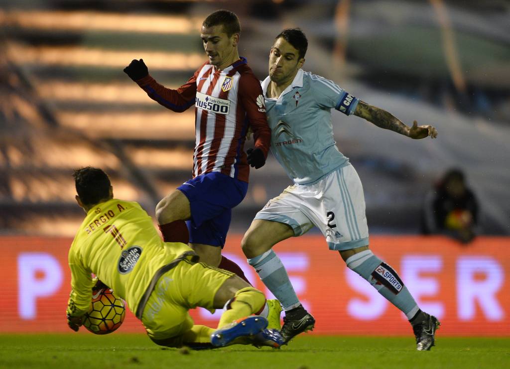 O Atlético de Madri bateu o Celta de Vigo por 2 a 0, fora de casa (Foto: Miguel Riopa/AFP)