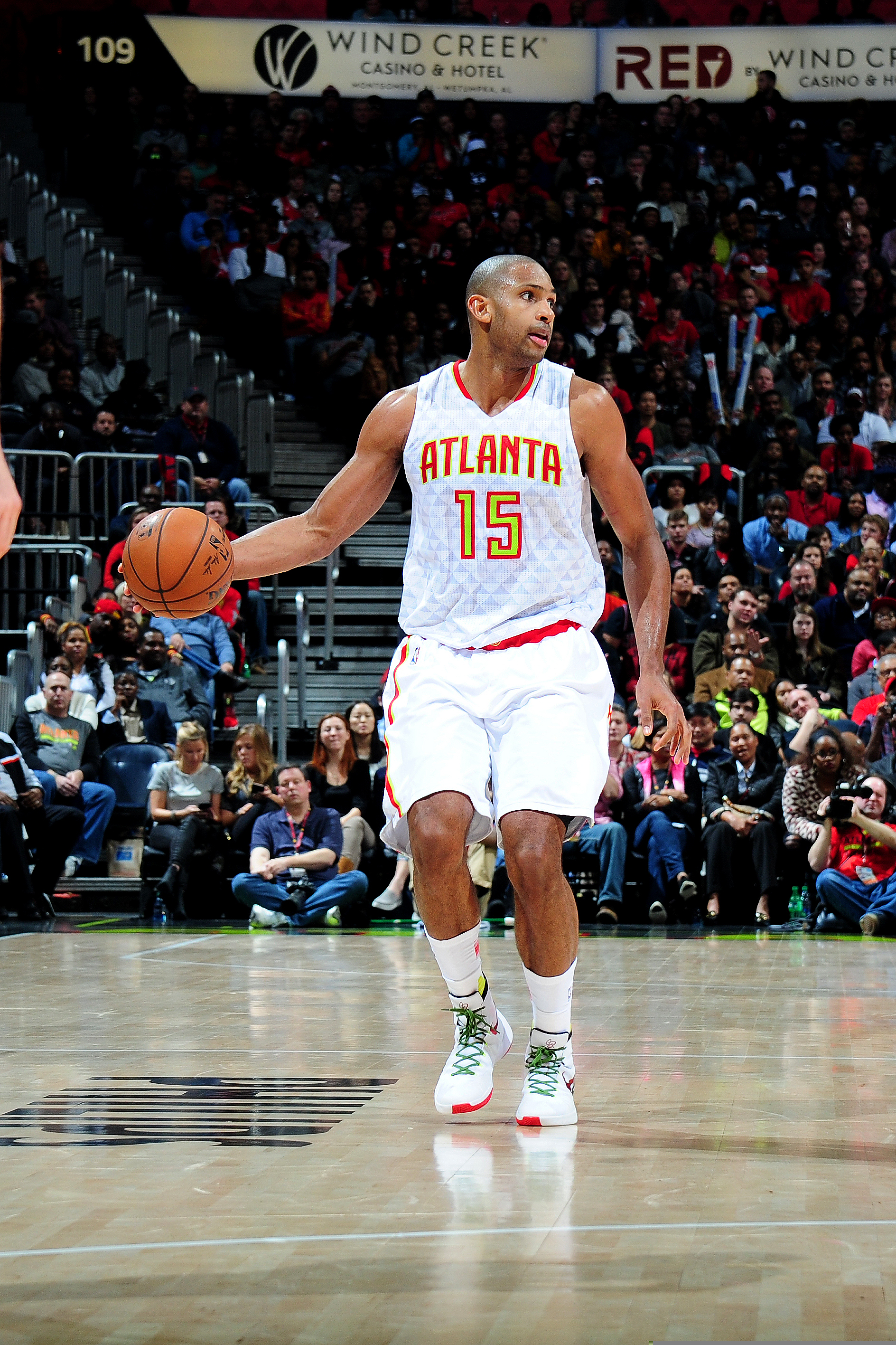 Al Horford foi o maior pontuador dos Hawks (Foto: Scott Cunningham/AFP)