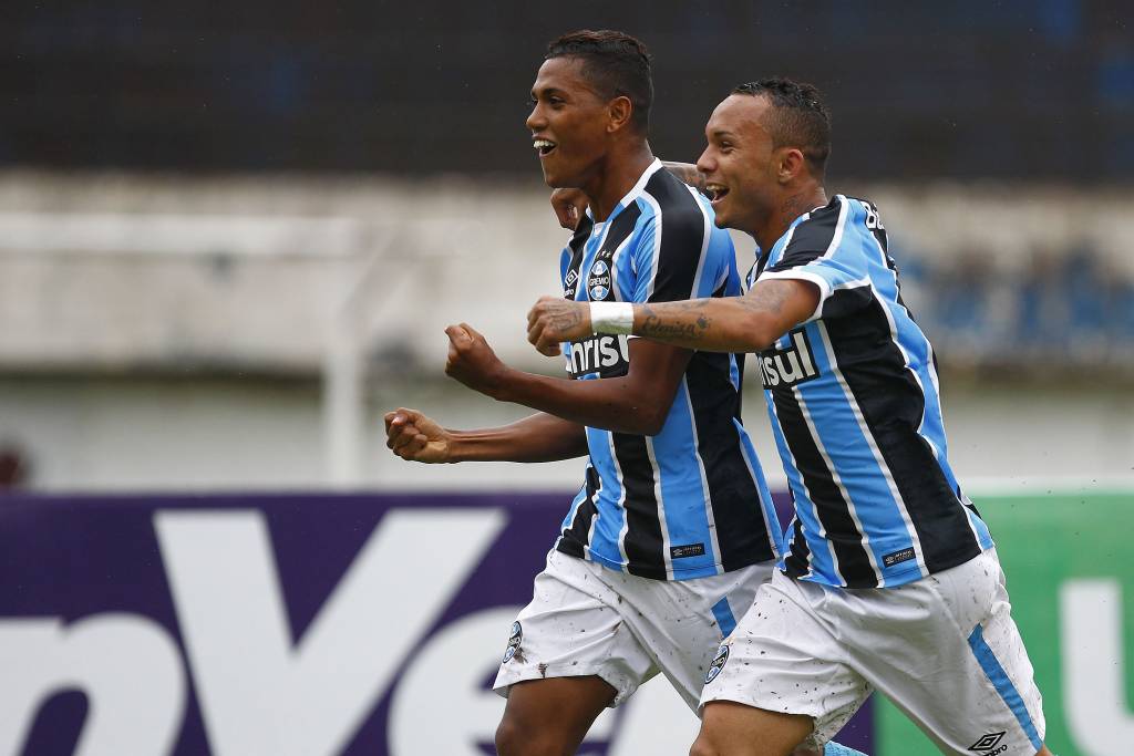 Pedro Rocha foi o autor do terceiro gol do Grêmio na virada sobre o Brasil de Pelotas (Foto: Lucas Uebel/Grêmio FBPA)