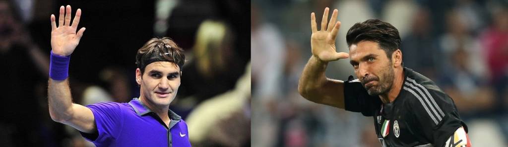 Federer e Buffon são ícones em seus respectivos esportes (Foto: AFP)