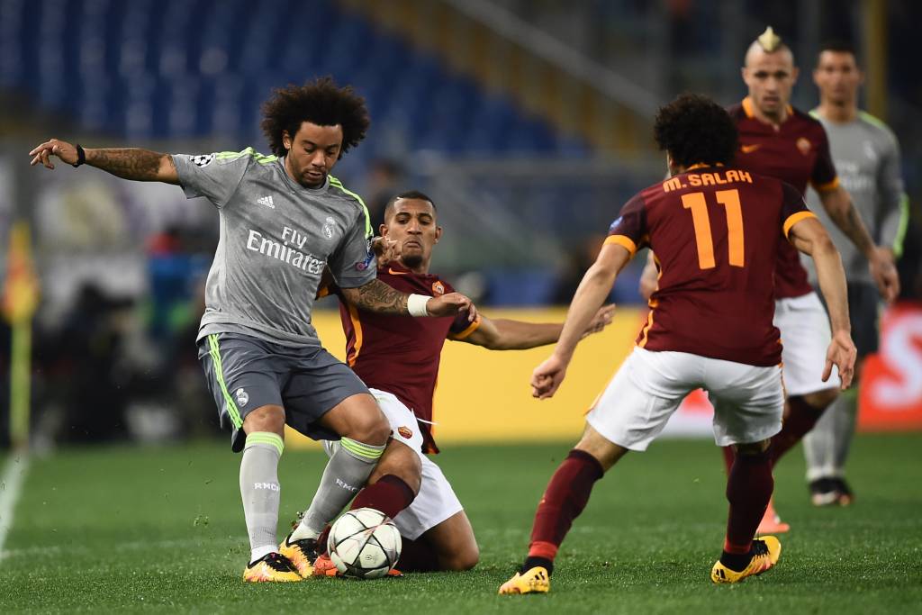 Recuperado de lesão, Marcelo jogou de titular e participou bastante da partida (foto: Filippo Monteforte/AFP)