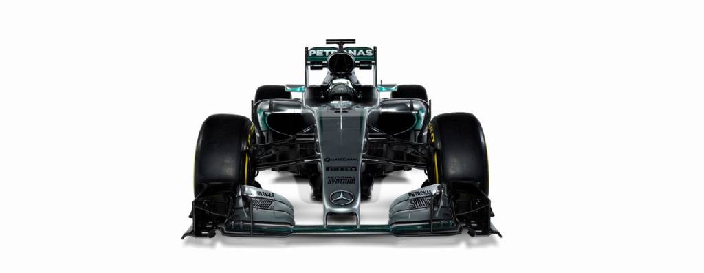 A Mercedes revelou seu carro para 2016; externamente, máquina é parecida com a de 2015 (Foto: Divulgação)