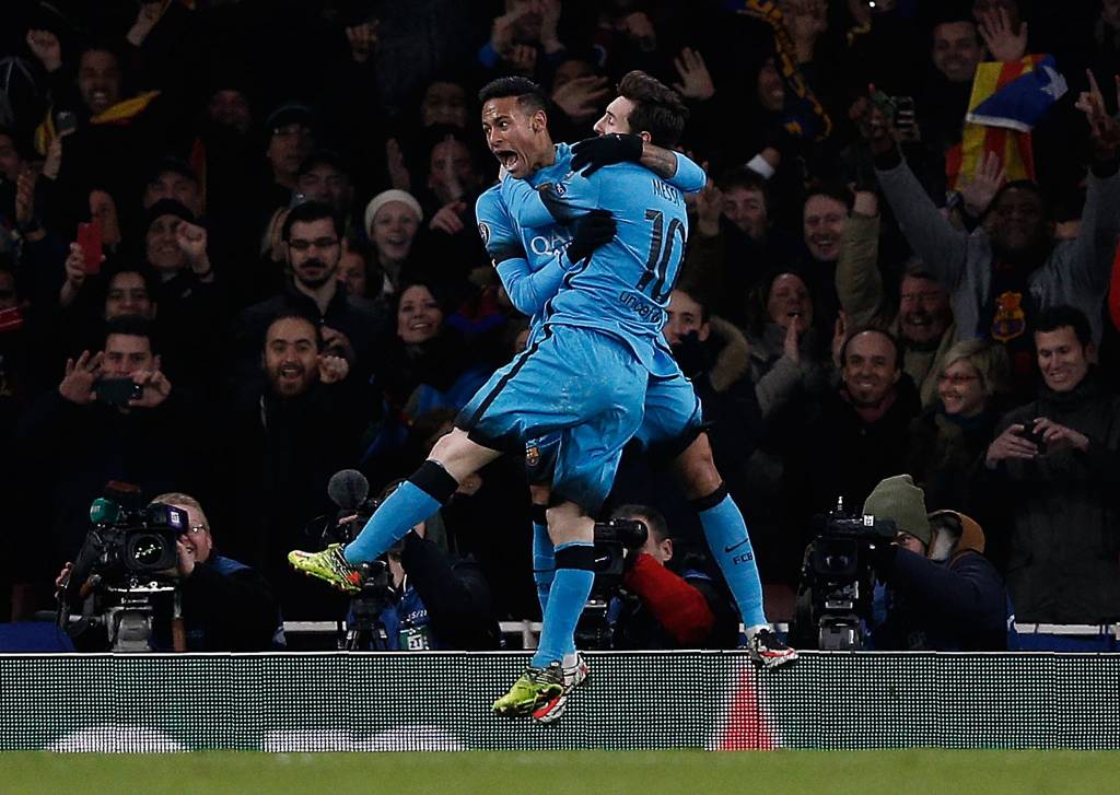 Messi marcou duas vezes a garantiu boa vantagem para o Barcelona na Liga dos Campeões. (Foto: Divulgação)