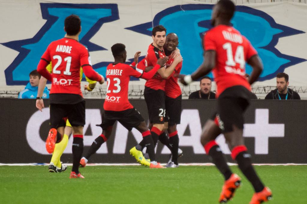 Rennes atropela Olympique de Marselha e se coloca virtualmente no terceiro lugar (Foto: Bertrand Langlois/ AFP)