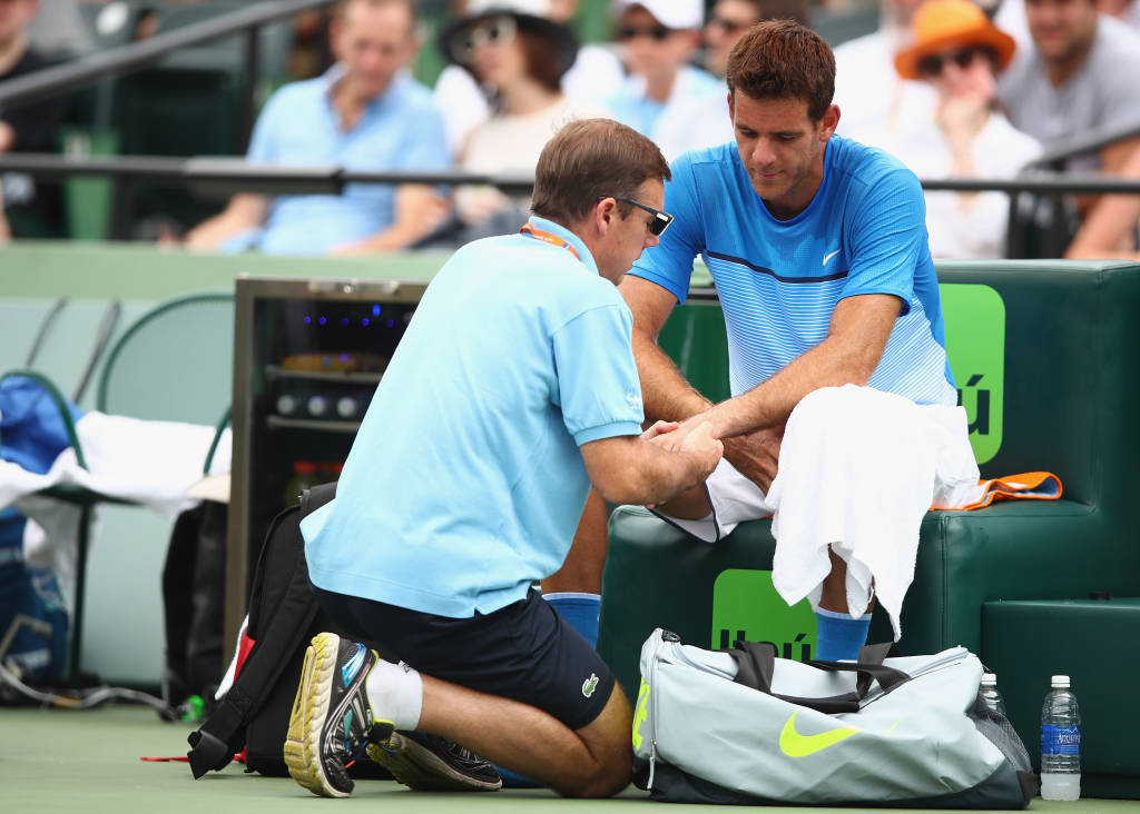Del Potro sentiu punho e perdeu para Zeballos (Foto: Clive Brunskill/Getty Images/AFP)