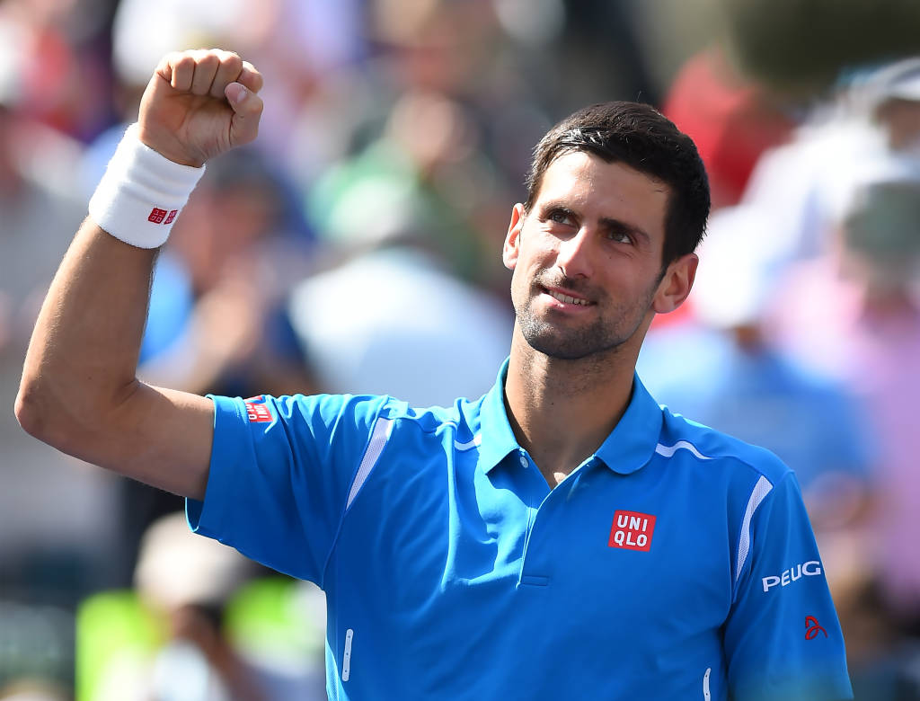 Novak Djokovic controlou partida contra Kyle Edmund em Miami (Foto: Robyn Beck/AFP)