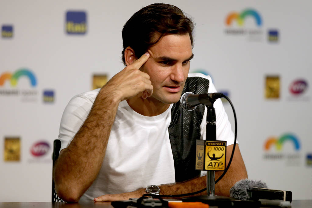 Roger Federer contraiu vírus estomacal e desistiu de jogar em Miami (Foto: Matthew Stockman/Getty Images/AFP)