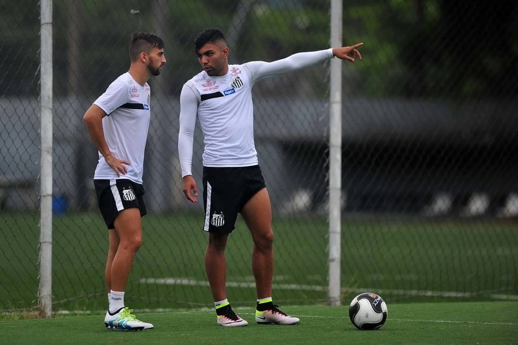 Gabriel voltou com Lucas Lima e Ricardo Oliveira da Seleção principal, mas foi o único dos três a treinar nesta quarta (Foto: Ivan Storti)