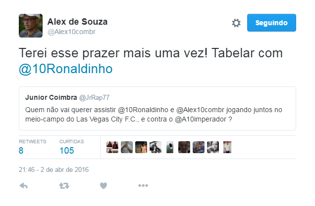Mensagem de Alex em sua rede social oficial (Foto: Reprodução/Instagram)