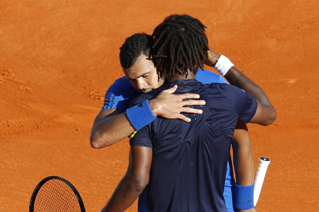 Monfils e Tsonga fizeram semifinal francesa em Monte Carlo (Foto: Valery Hache/AFP)