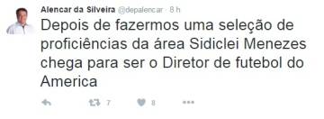 Presidente do Coelho oficializou acerto (Reprodução)