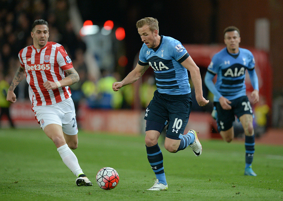 Com dois gols marcados, Harry Kane disparou na artilharia do Inglês, com 24 gols (foto: Oli Scarff/AFP)