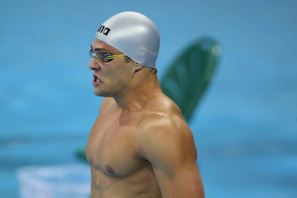 Marcelo Chierighini confirmou a vaga olímpica com vitória nos 100m livre (Foto: Satiro Sodré/ SSPress)
