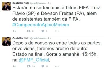 Presidente da FMF antecipou os nomes dos árbitros presentes no sorteio (Reprodução/Twitter)