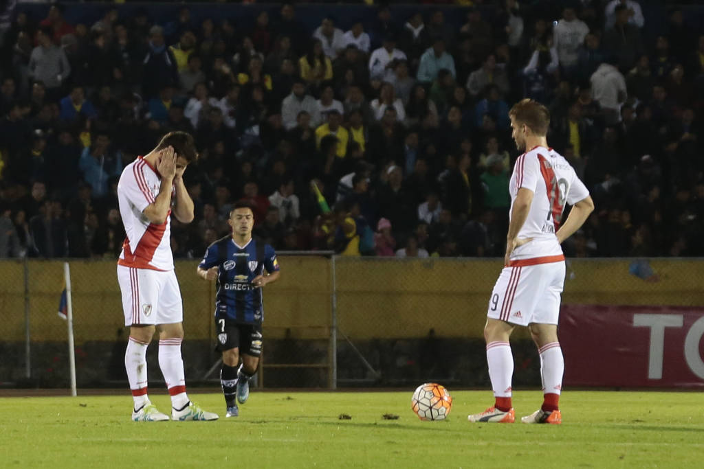 O River Plate precisa vencer o Independiente del Valle por, pelo menos, dois gols, se quiser chance de classificação (Foto: Juan Cevallos/AFP)