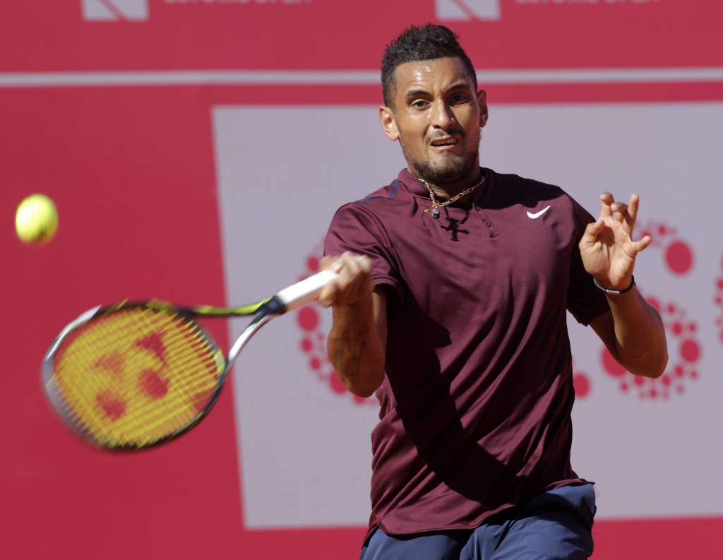 Kyrgios venceu Wawrinka pela segunda vez na carreira (Foto: Jose Manuel Ribeiro/AFP)