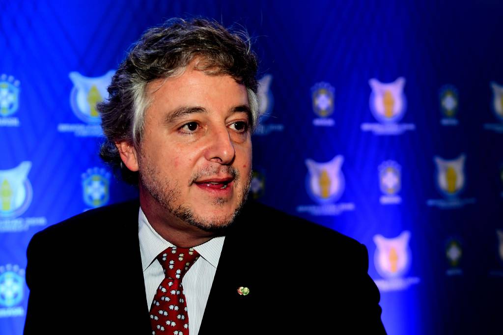 Paulo Nobre, presidente do Palmeiras, não confirmou acordo entre clube e patrocinadora (Foto: Sergio Barzaghi/Gazeta Press)