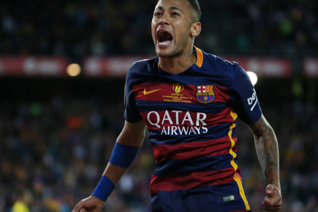 Parte do trio MSN, do Barcelona, Neymar é alvo de gigantes do futebol europeu (Foto: Cesar Manso/AFP)