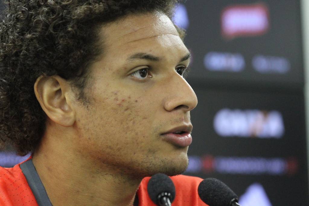 Arão foi o autor do gol da vitória contra o Santa Cruz na última rodada (Foto: Gilvan de Souza/Flamengo)