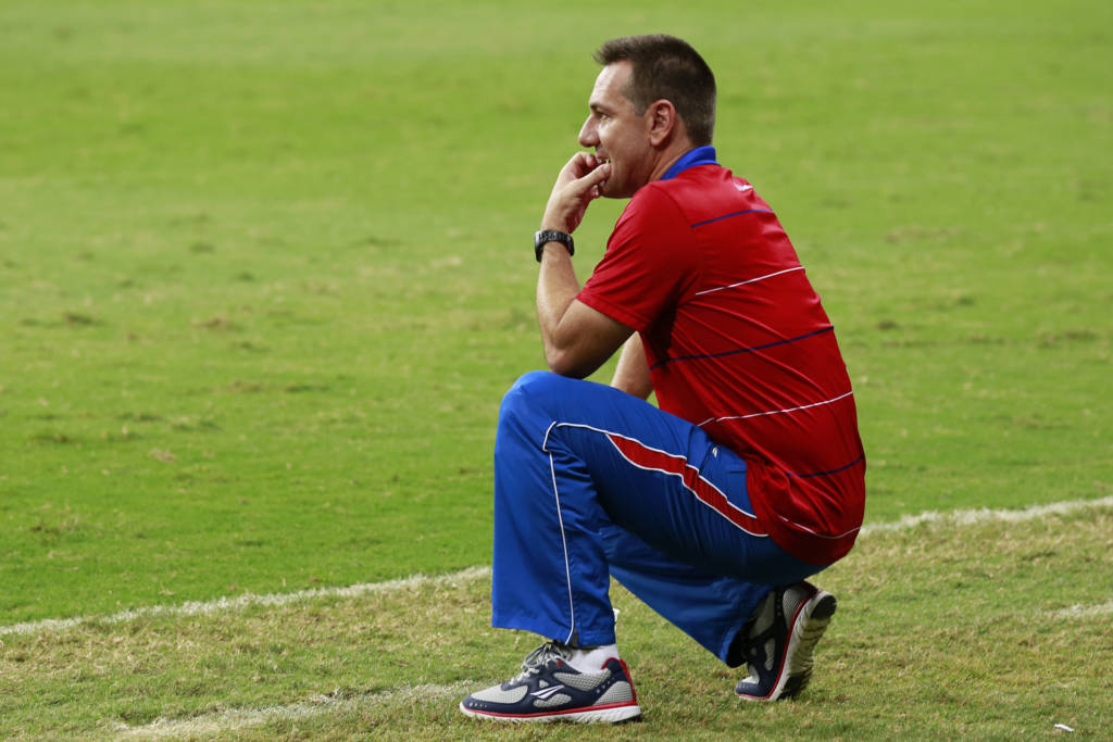O técnico Doriva, do Bahia, lamenta a dificuldade do time em marcar gols (Foto: Felipe Oliveira/EC Bahia)
