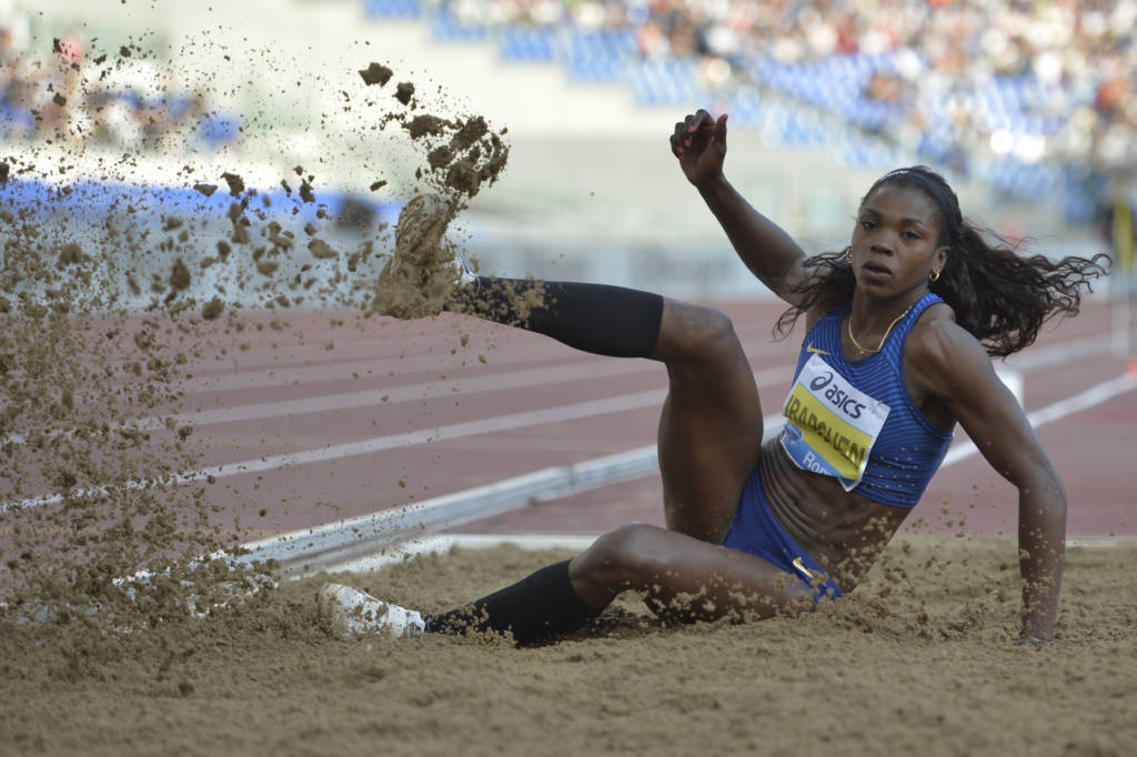 No salto triplo, Caterine Ibarguen levou a prata em Londres 2012 (Foto: Andreas Solaro/AFP)