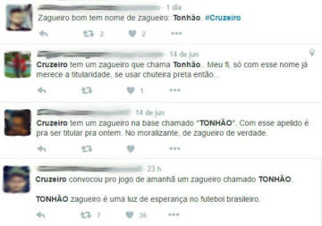 Tonhão fez a festa dos torcedores no Twitter (Twitter/Reprodução)