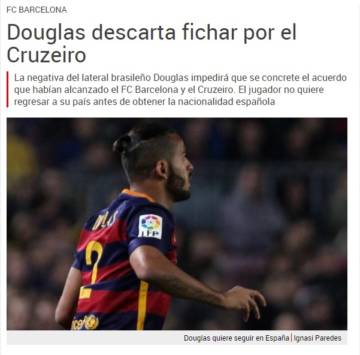 Lateral pretende seguir na Espanha para ganhar nacionalidade (Reprodução/sport.es)