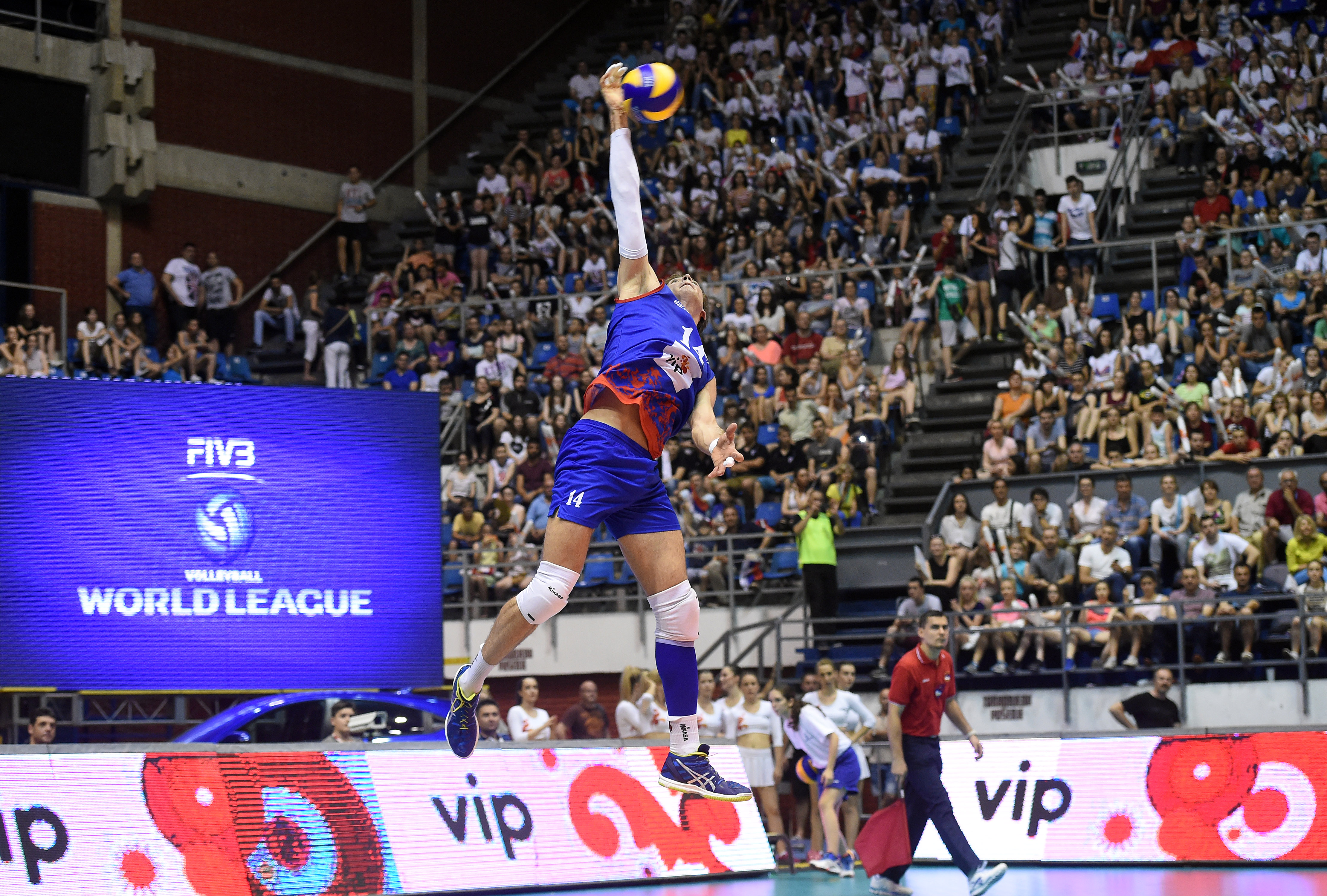 Com show de Atanasijevic , Lisinac e Podrascanin no sérvios derrotam o Brasil (Foto: Divulgação/ FIBV)