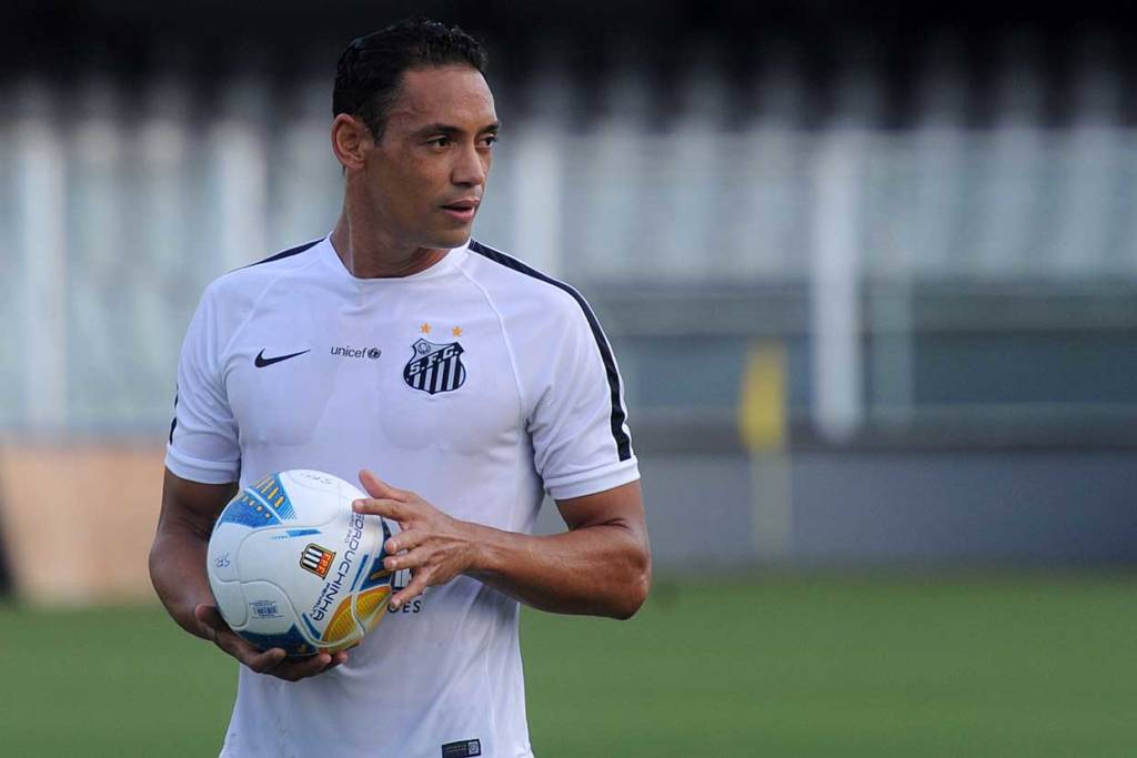 Ricardo Oliveira voltou a treinar com bola no time do Santos (Foto: Ivan Storti/Santos)