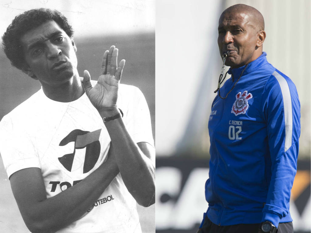 Basílio, assim como Cristóvão Borges, sofreu com o racismo enquanto treinador (fotos: acervo/Gazeta Press e Daniel Augusto Jr./Ag. Corinthians)