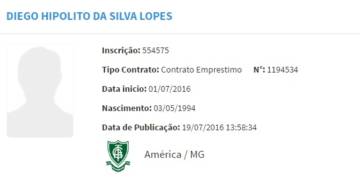 Diego Lopes já foi inscrito no BID e pode estrear (CBF/Divulgação)