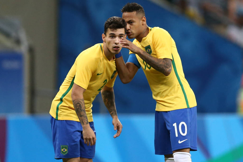 Neymar passou em branco, mas jogou para o time e exerceu papel de capitão (foto: Lucas Figueiredo/Mowa Press)
