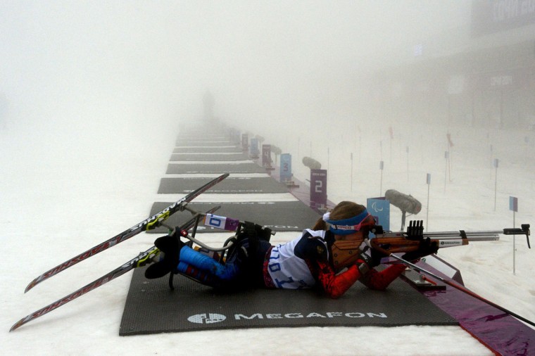A russa Svetlana Konovalova as Paralimpíadas de 2014 (Foto: Krill Kudryavtsev/AFP)