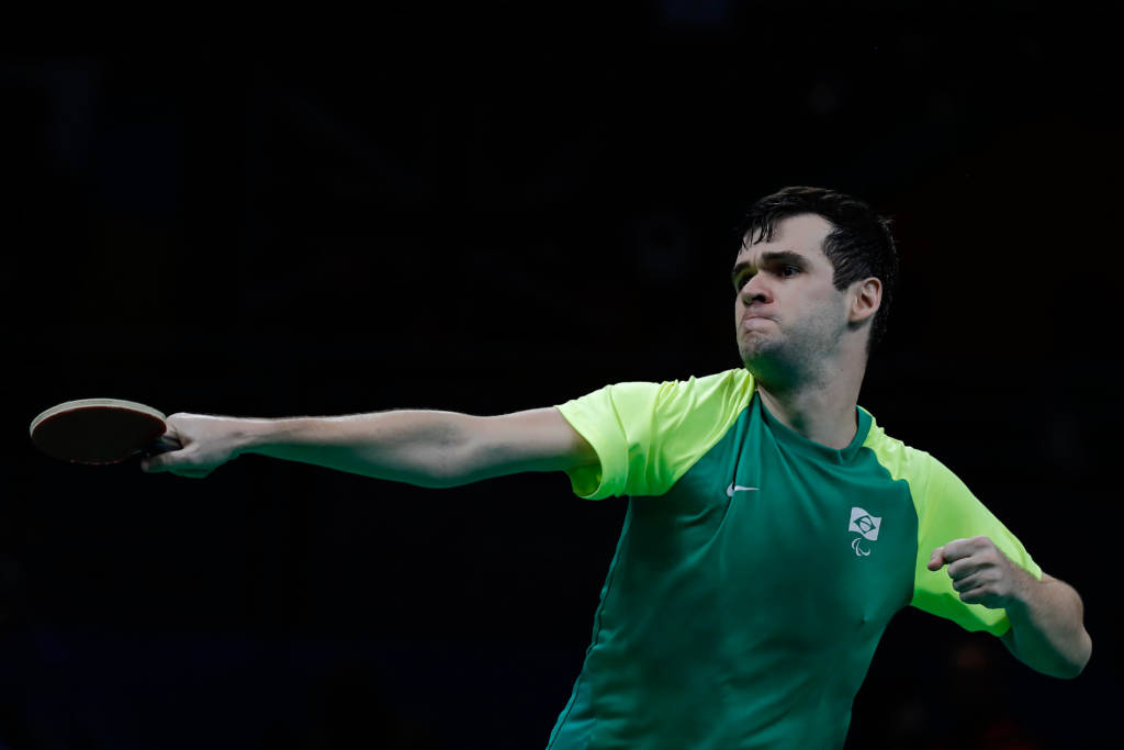 Israel Stroh garantiu primeira medalha do Brasil no tênis de mesa (Foto: Alexandre Urch/MPIX/CPB)
