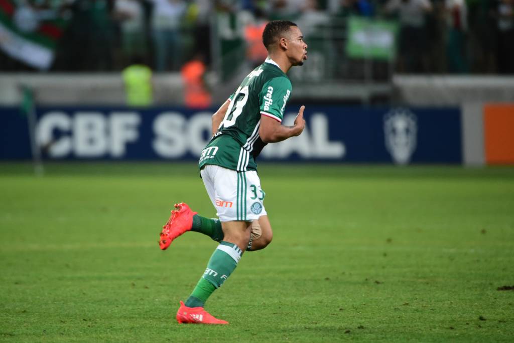 Recuperado de lesão, Gabriel Jesus marcou o gol de empate palmeirense (foto: Djalma Vassao/Gazeta Press)