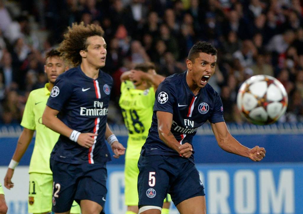 Davi e Marquinhos atuaram juntos no PSG (Foto: Miguel Medina/ AFP)