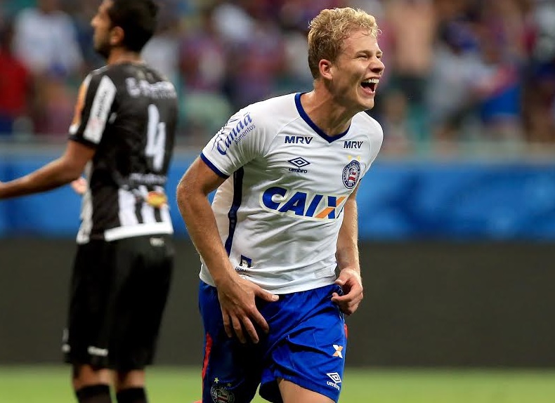 Wesley Natã marcou seu primeiro gol no profissional do Bahia (Foto: Felipe Oliveira/EC Bahia/Divulgação)
