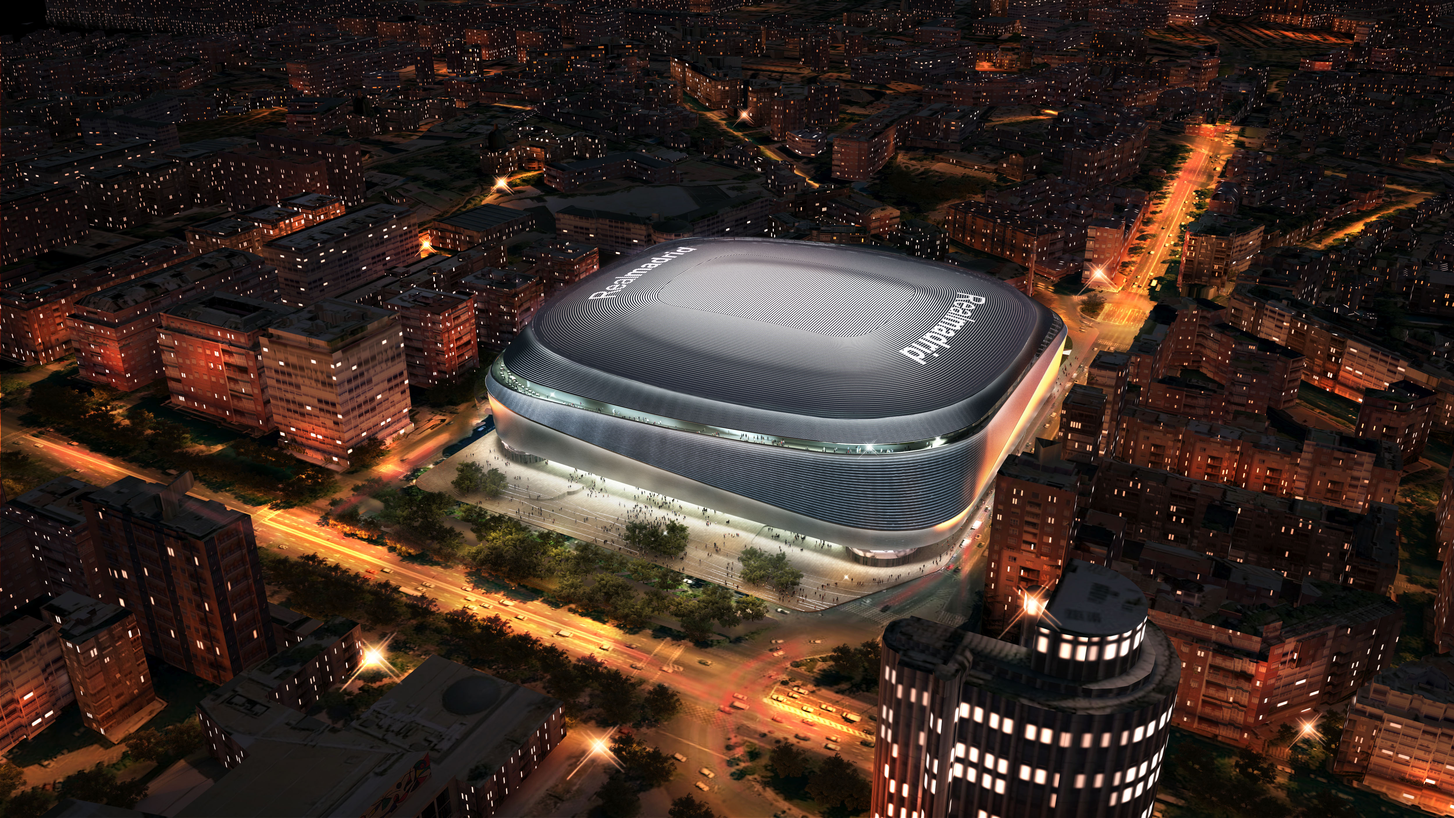 Novo projeto alterará a fachada do Santiago Bernabeu (Foto: Divulgação/Real Madrid)
