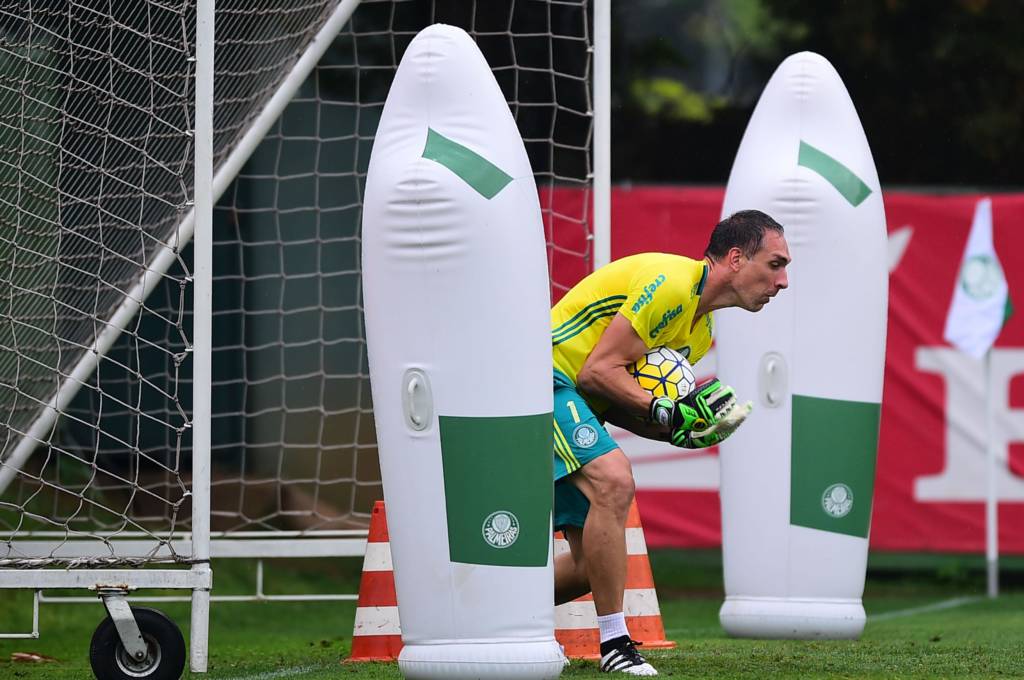 Fernando Prass durante treino do Palmeiras na Academia da Barra Funda, em Sao Paulo, SP 25/10/2016 Foto:Sergio Barzaghi/Gazeta Press