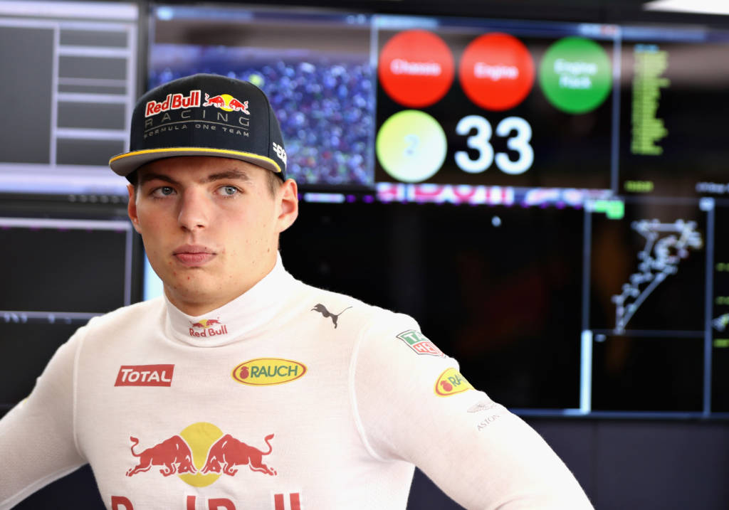 AUSTIN, TX - OCTOBER 22: Max Verstappen of Netherlands and Red Bull Racing in the garage during qualifying for the United States Formula One Grand Prix at Circuit of The Americas on October 22, 2016 in Austin, United States. Mark Thompson/Getty Images/AFP