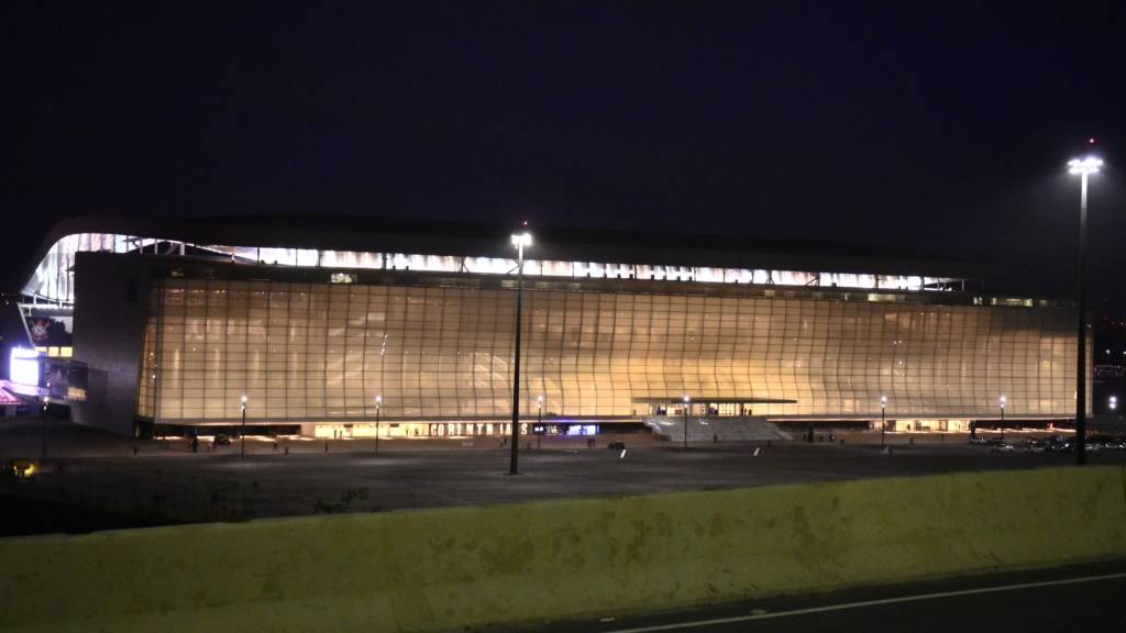 Um vazamento sob o estacionamento da arena poderia atingir a Radial Leste de forma catastrófica (foto: Fernando Dantas/Gazeta Press)