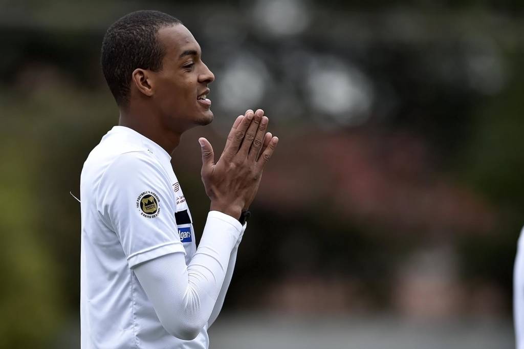 Luiz Felipe rompeu parcialmente o ligamento do joelho direito (Foto:  Ivan Storti/Santos F.C.)
