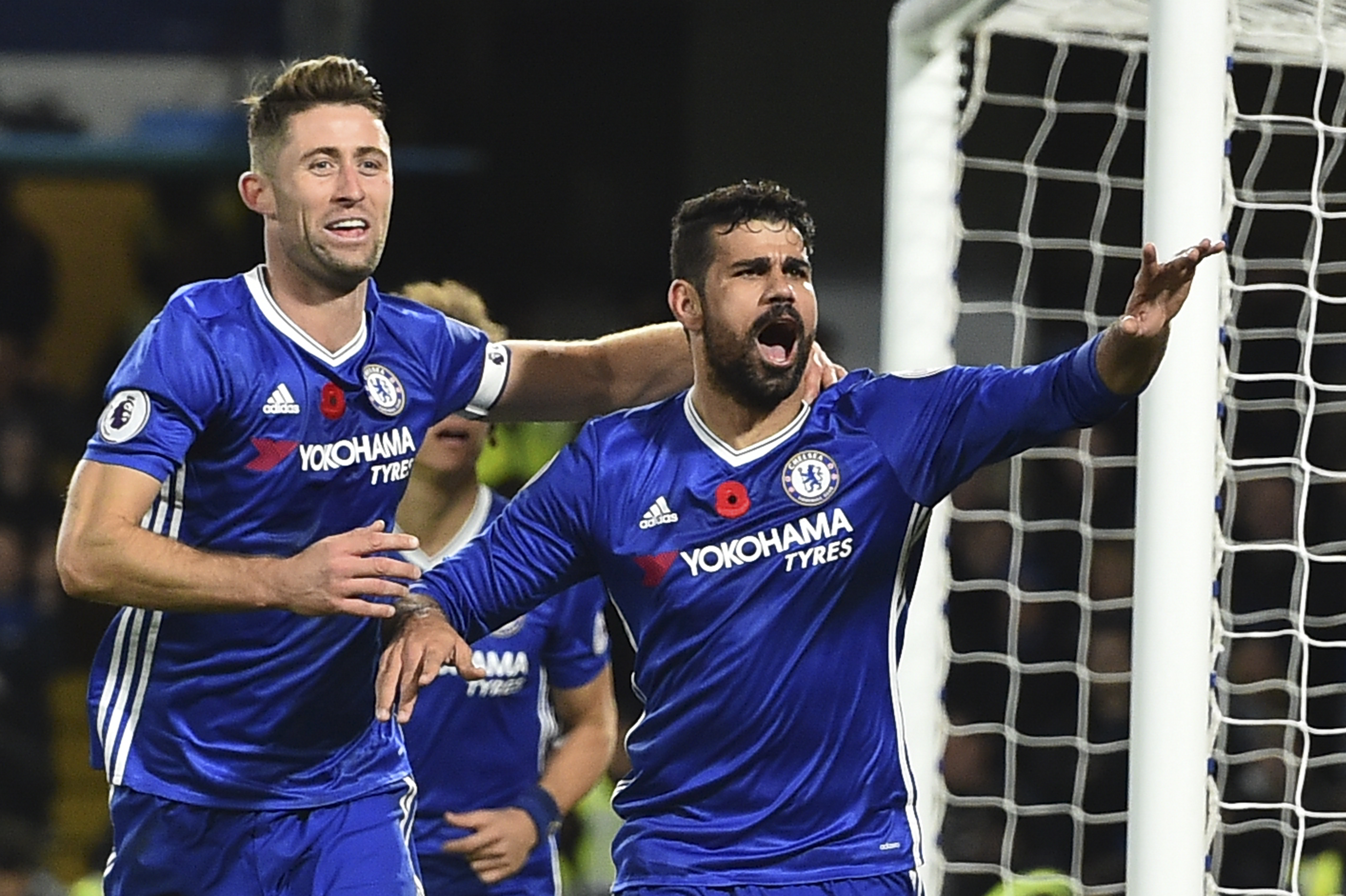 Diego Costa joga bem e deixa o dele em goleada (Foto: Glyn Kirk / AFP) 