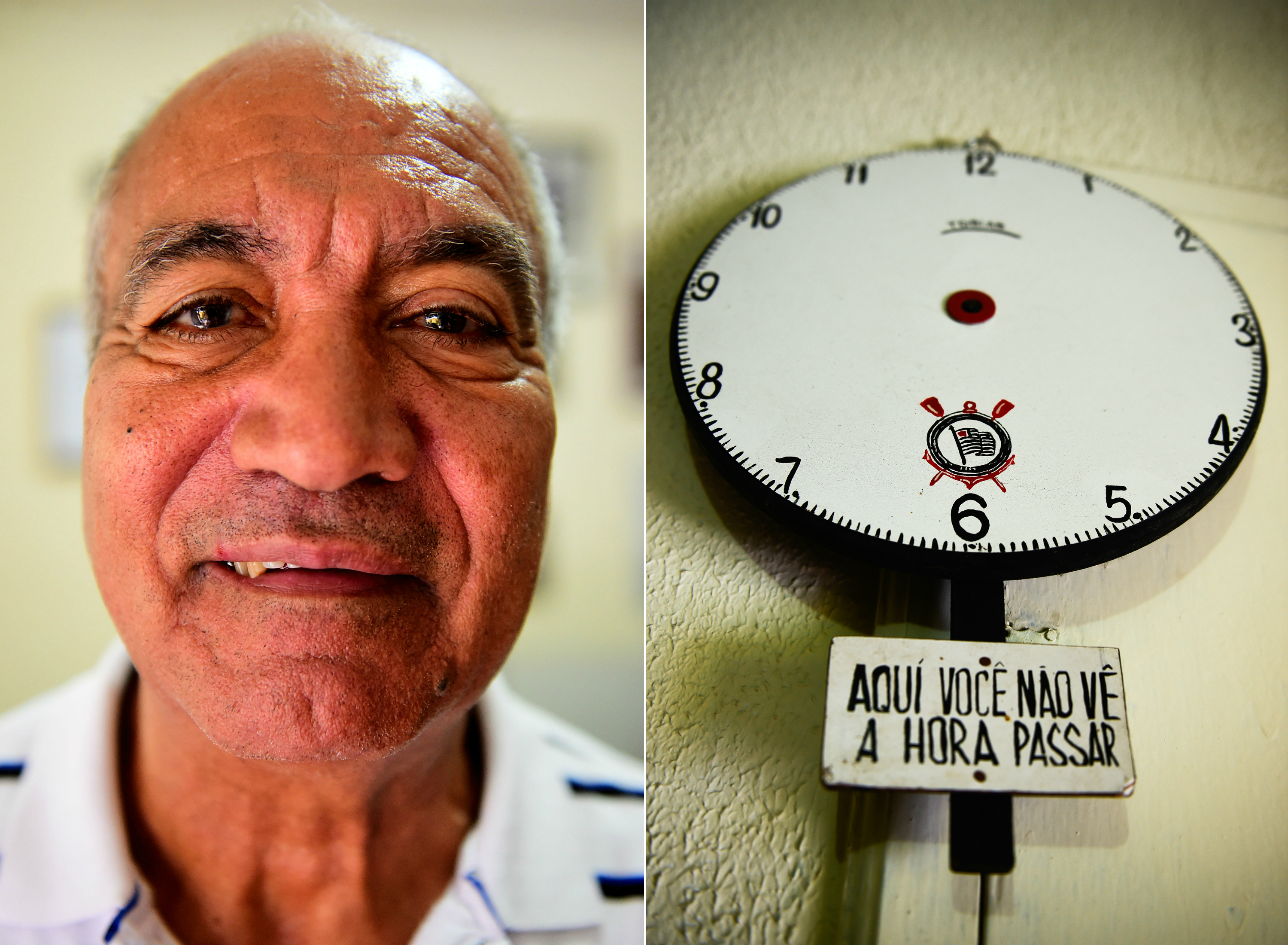 Quarenta anos depois de entrar na história, Tobias faz o tempo parar quando o assunto é Corinthians (fotos: Sergio Barzaghi e Fernando Dantas/Gazeta Press)